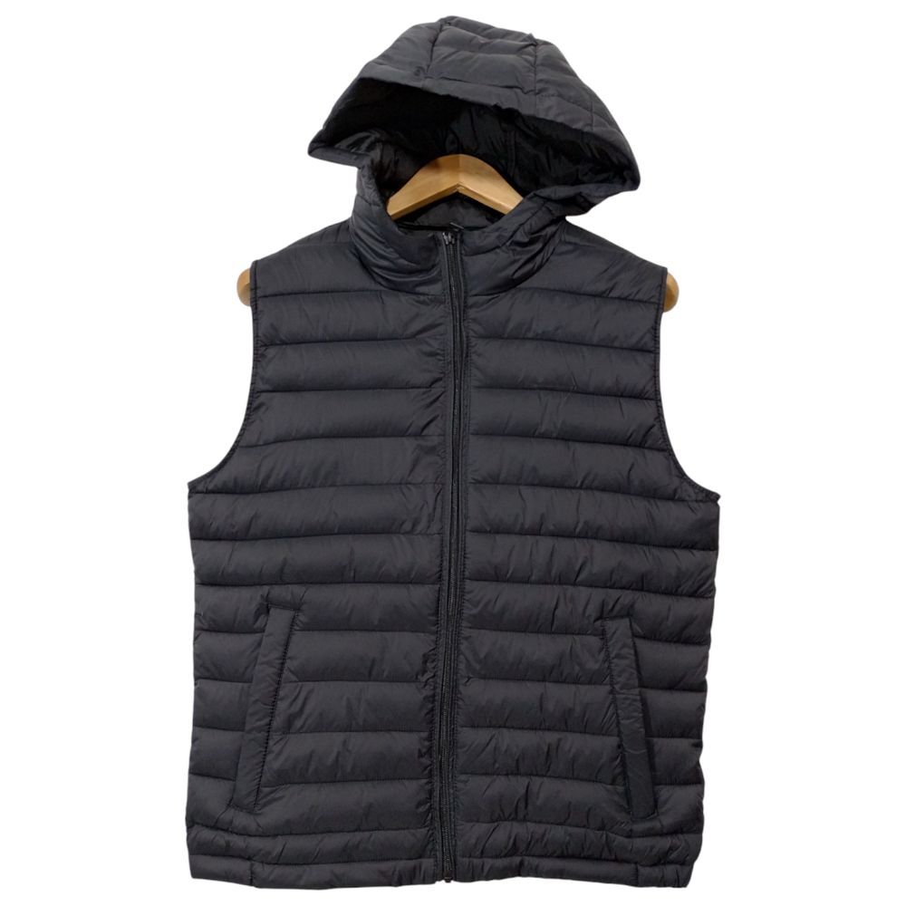 GUESS Women's Full Zip Hooded Puffer Vest Size M Winter Outdoor (LOGO MISSING)